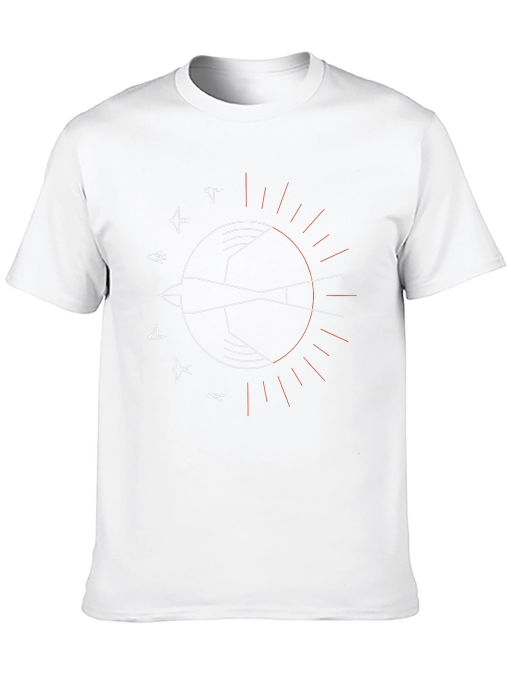 Minimalist Bird Graphic Tee - Black
