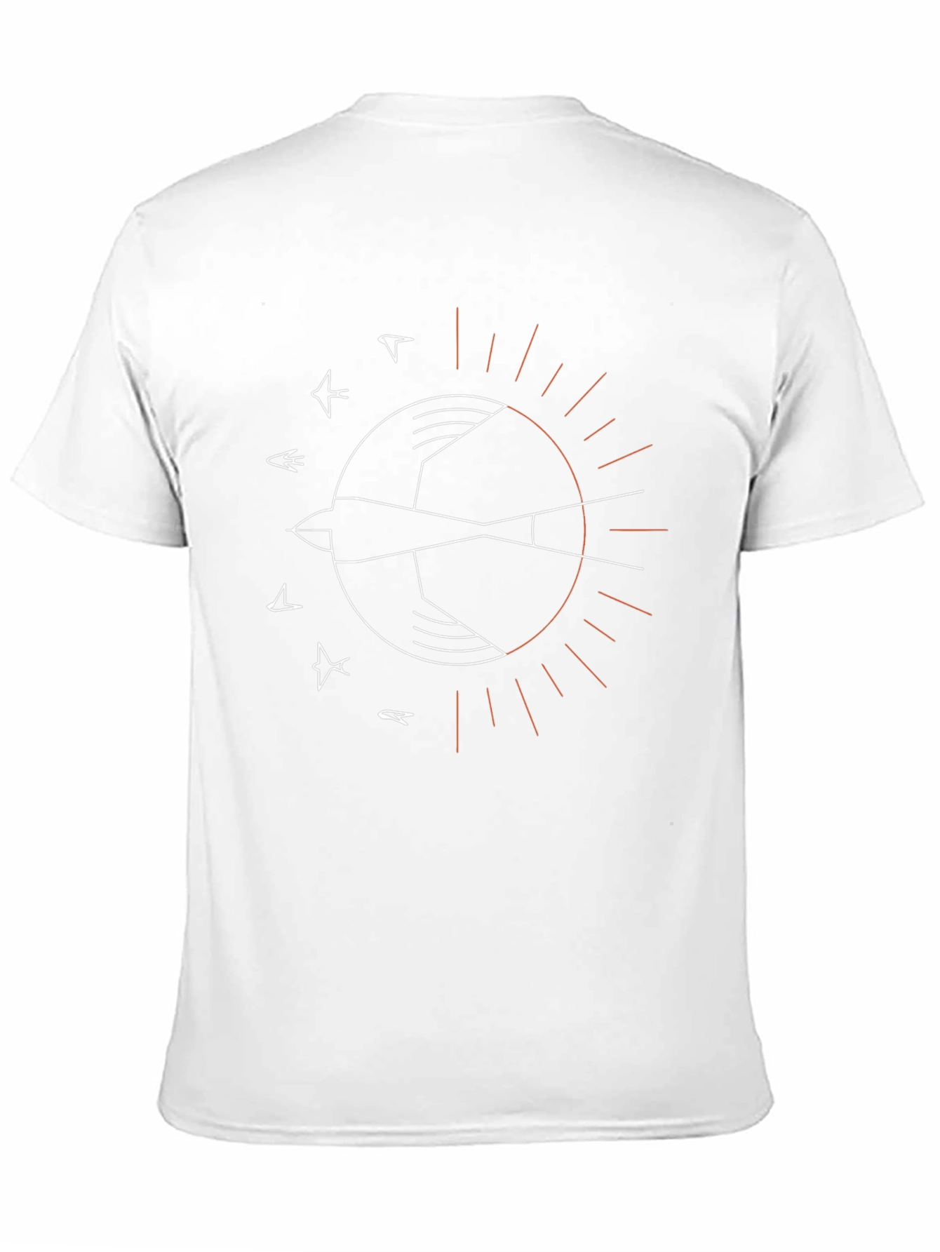 Minimalist Bird Graphic Tee - Black