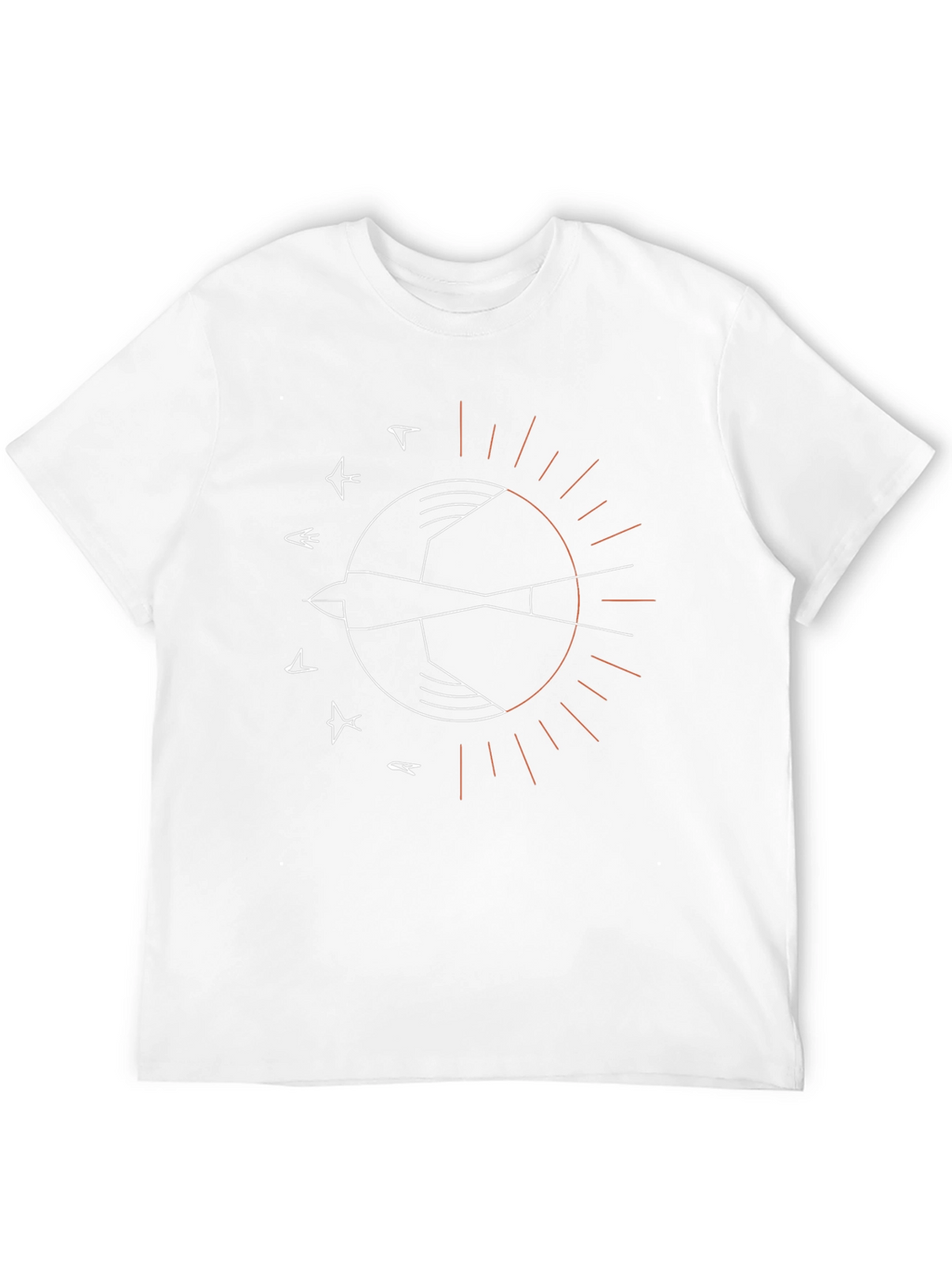 Minimalist Bird Graphic Tee - Black