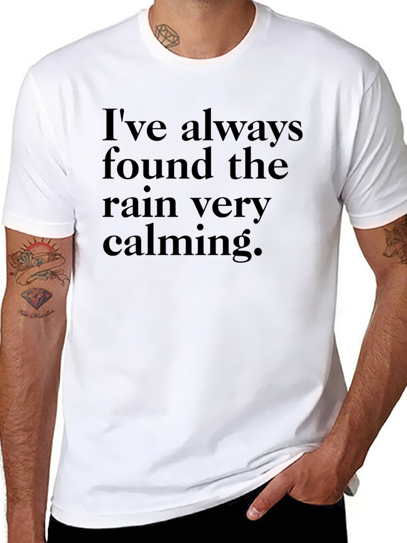 Calming Rain Graphic T-Shirt - Relaxing Statement Tee