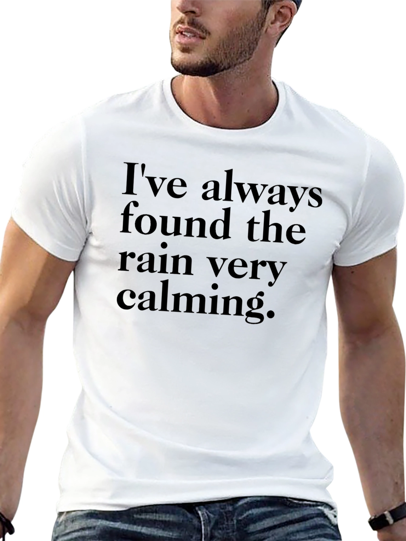 Calming Rain Graphic T-Shirt - Relaxing Statement Tee