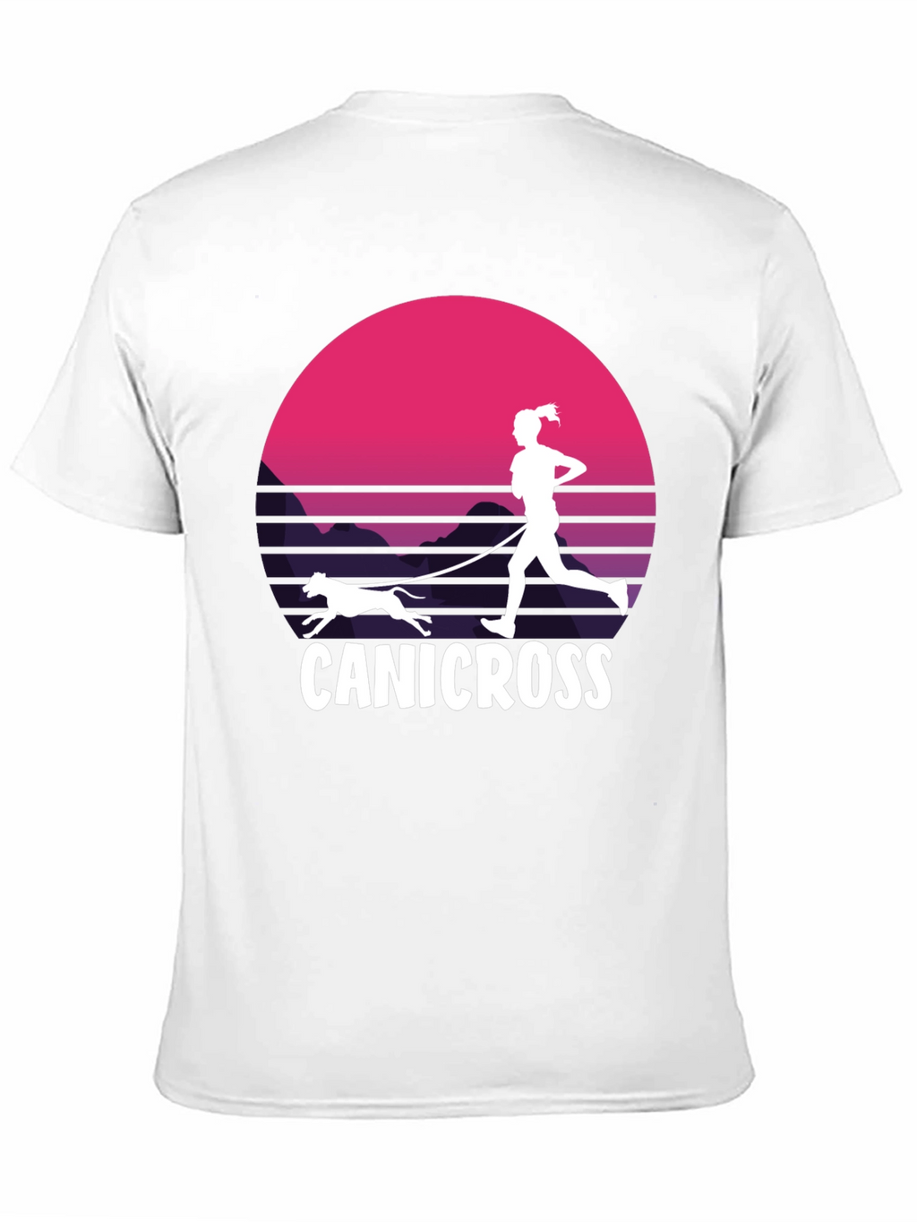 Canicross Sunset T-Shirt - Running Dog Design