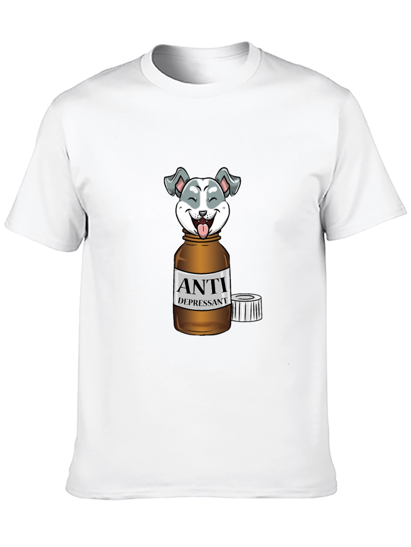 Anti-Depressant Husky Graphic T-Shirt
