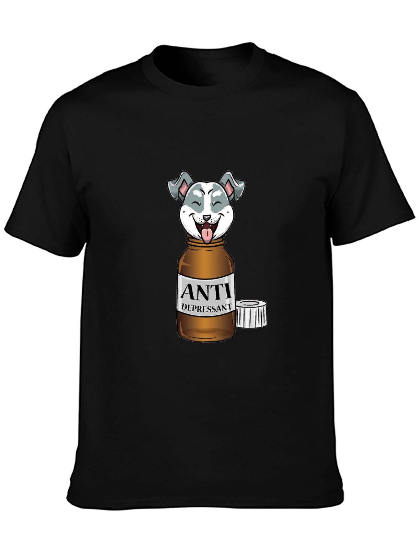 Anti-Depressant Husky Graphic T-Shirt