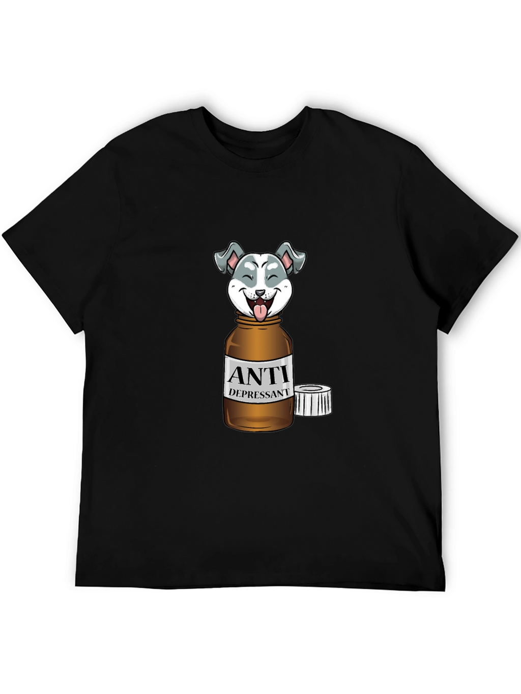 Anti-Depressant Husky Graphic T-Shirt