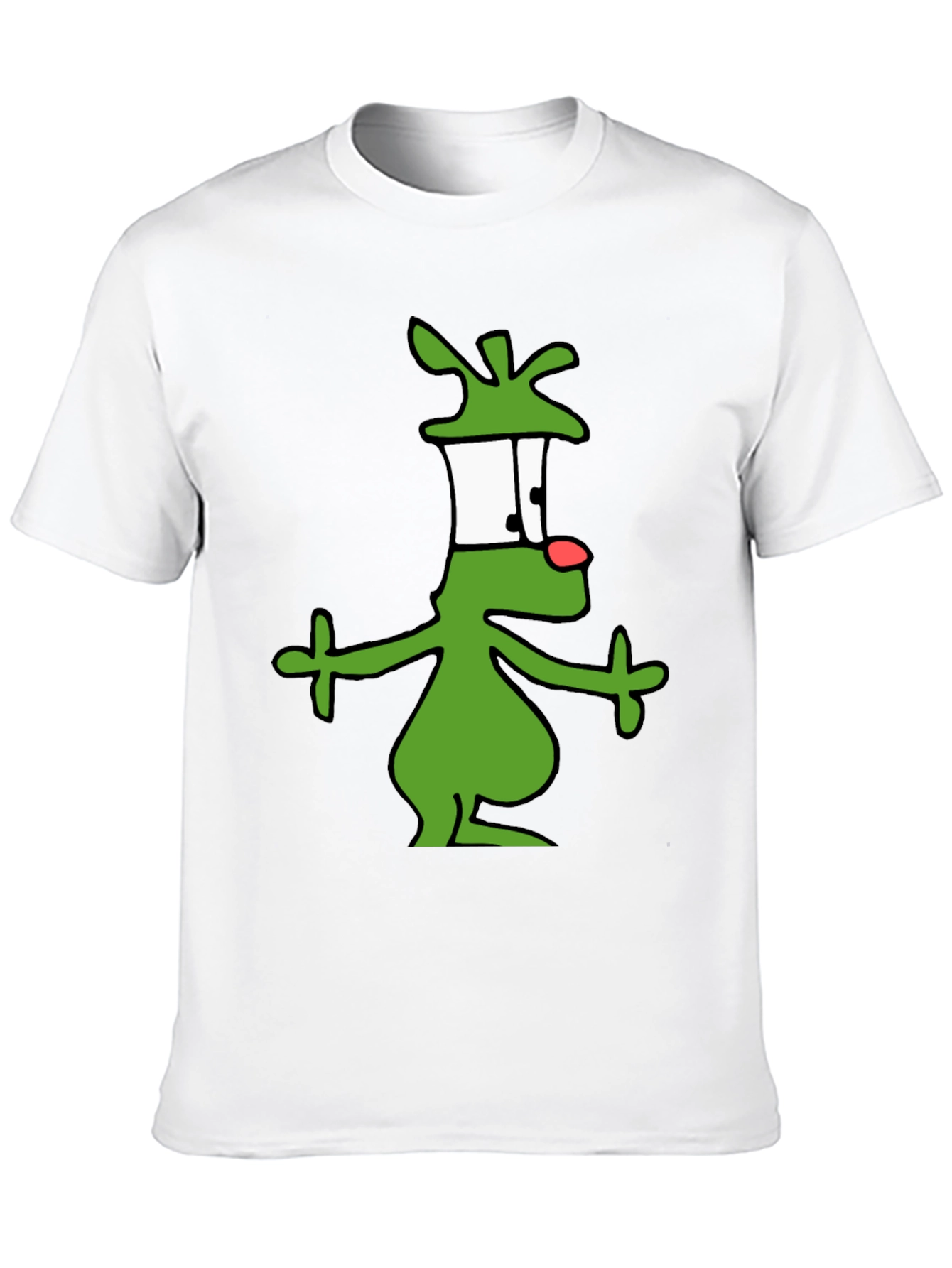 Cartoon Alien Graphic Black T-Shirt