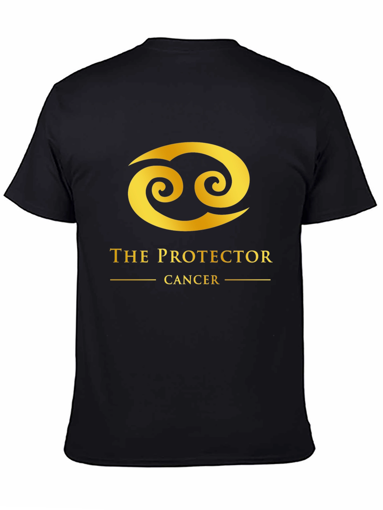 Cancer Zodiac T-Shirt: The Protector Graphic Tee in Black