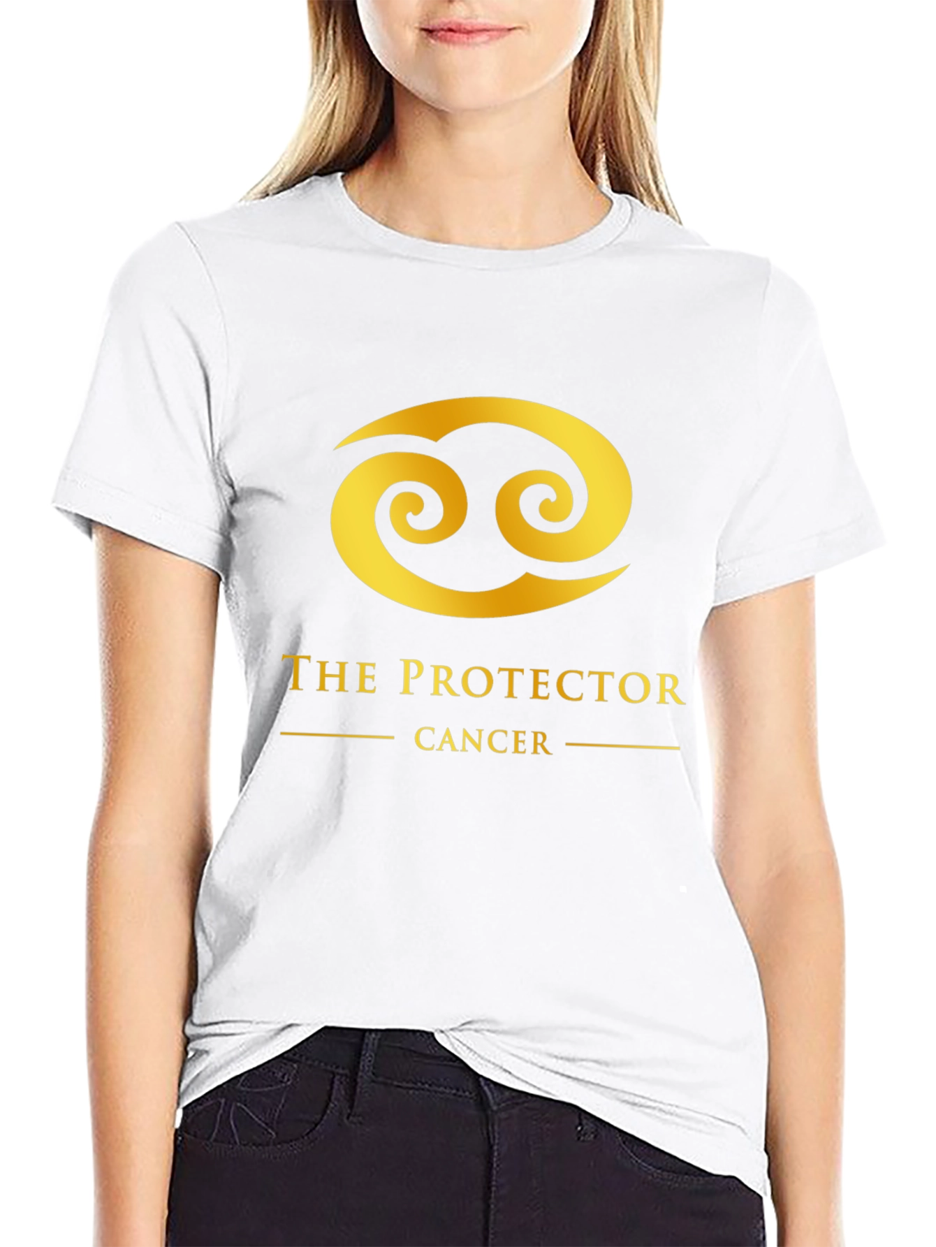 Cancer Zodiac T-Shirt: The Protector Graphic Tee in Black