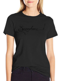 Saxophone Script Graphic Tee - Black