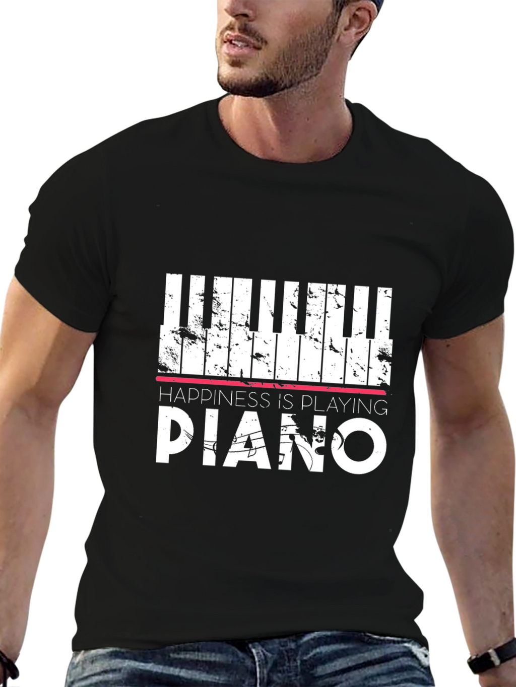Happiness is Playing Piano T-Shirt