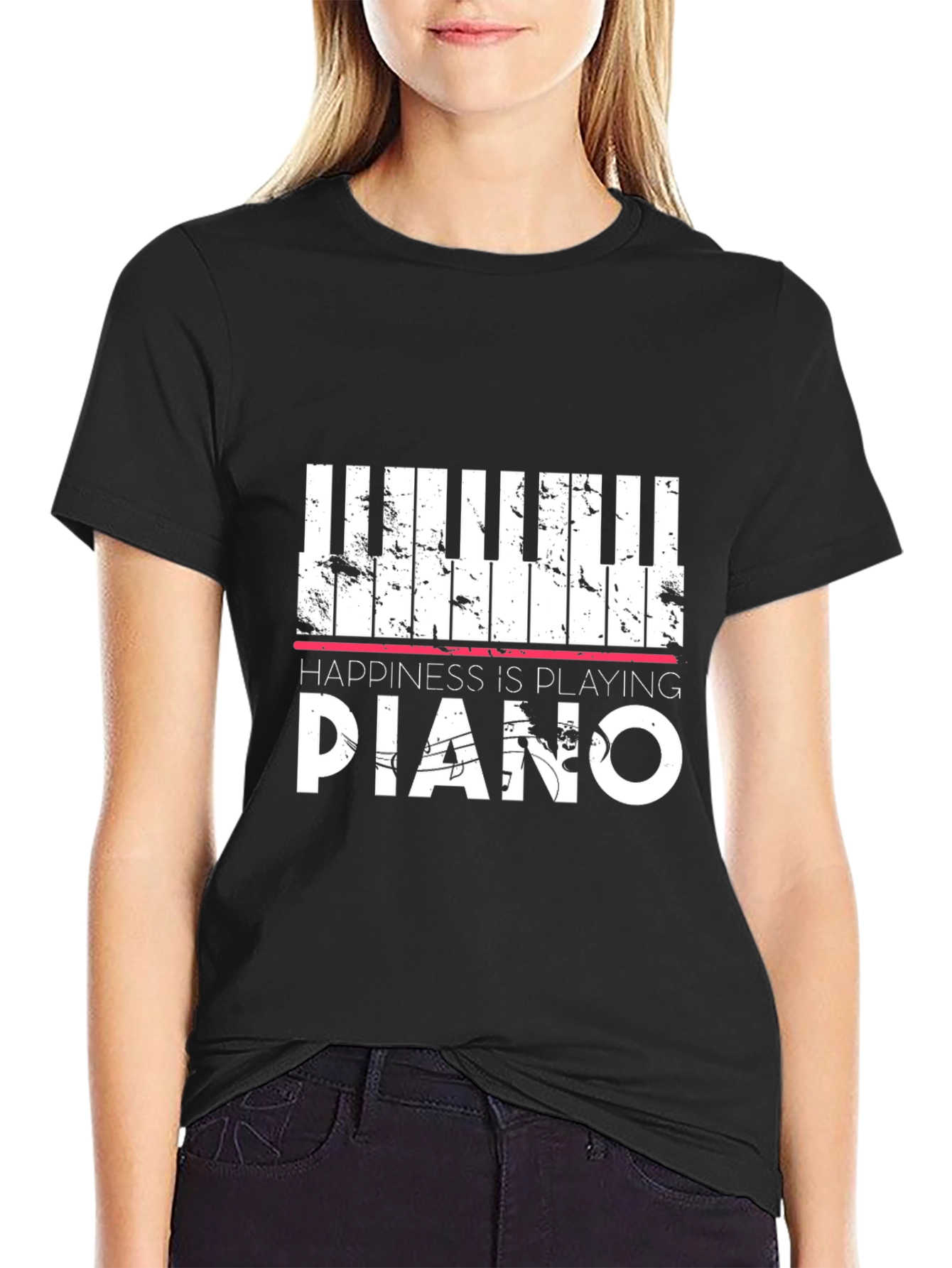 Happiness is Playing Piano T-Shirt