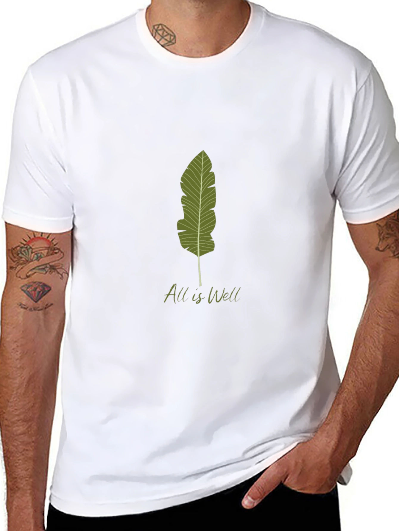 All is Well Leaf Graphic Tee - Relaxed Fit