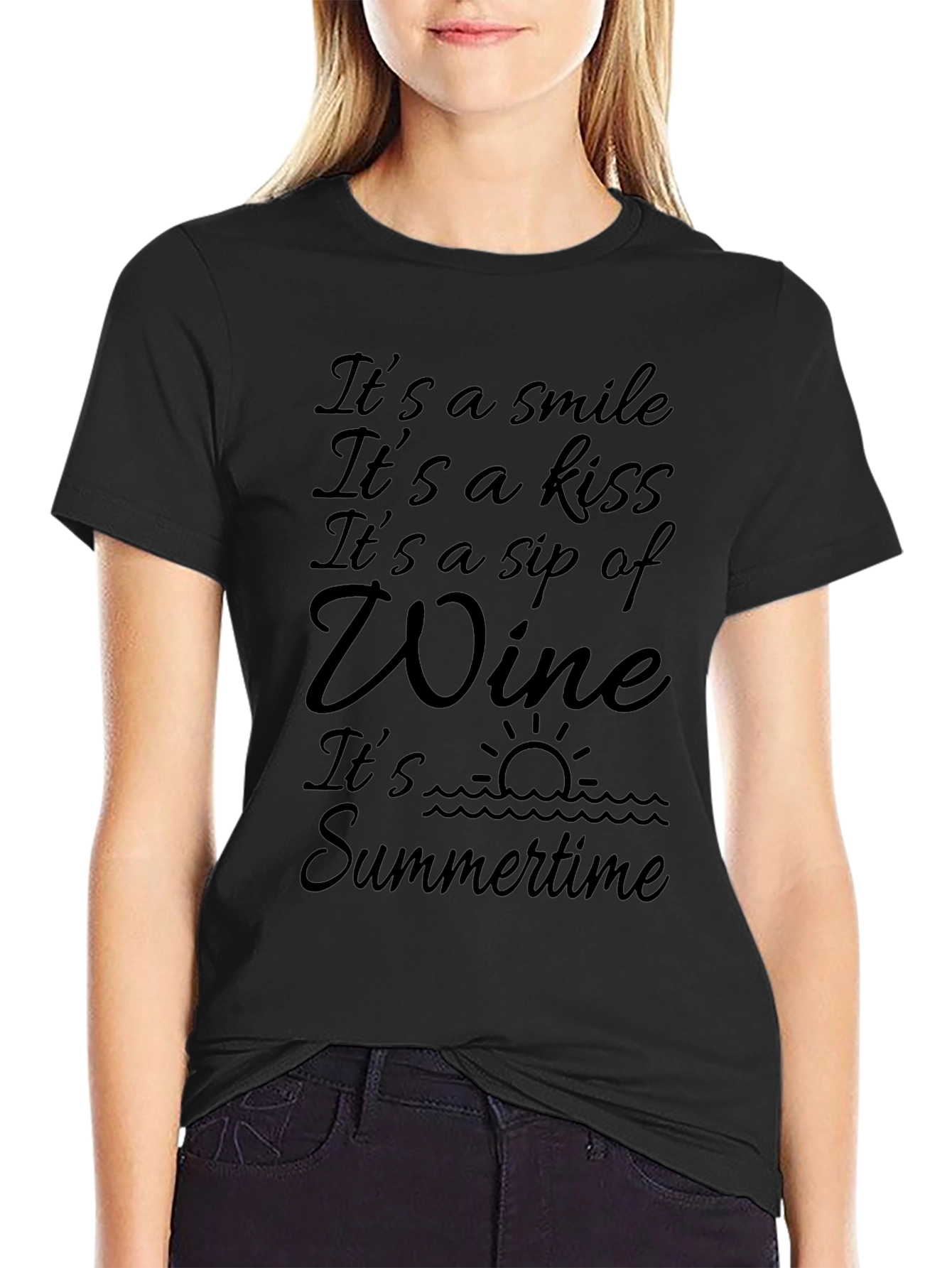 Its Wine OClock Tee - Summer Vibes