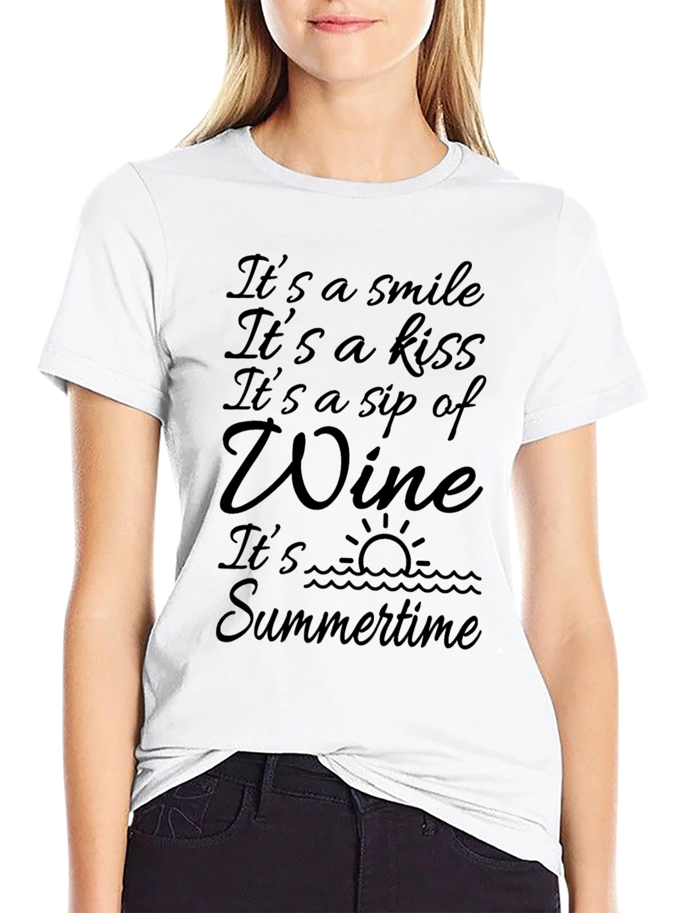 Its Wine OClock Tee - Summer Vibes