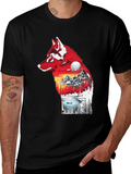 Wolf Silhouette Nature Graphic Tee