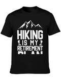 Hiking is My Retirement Plan Black T-Shirt