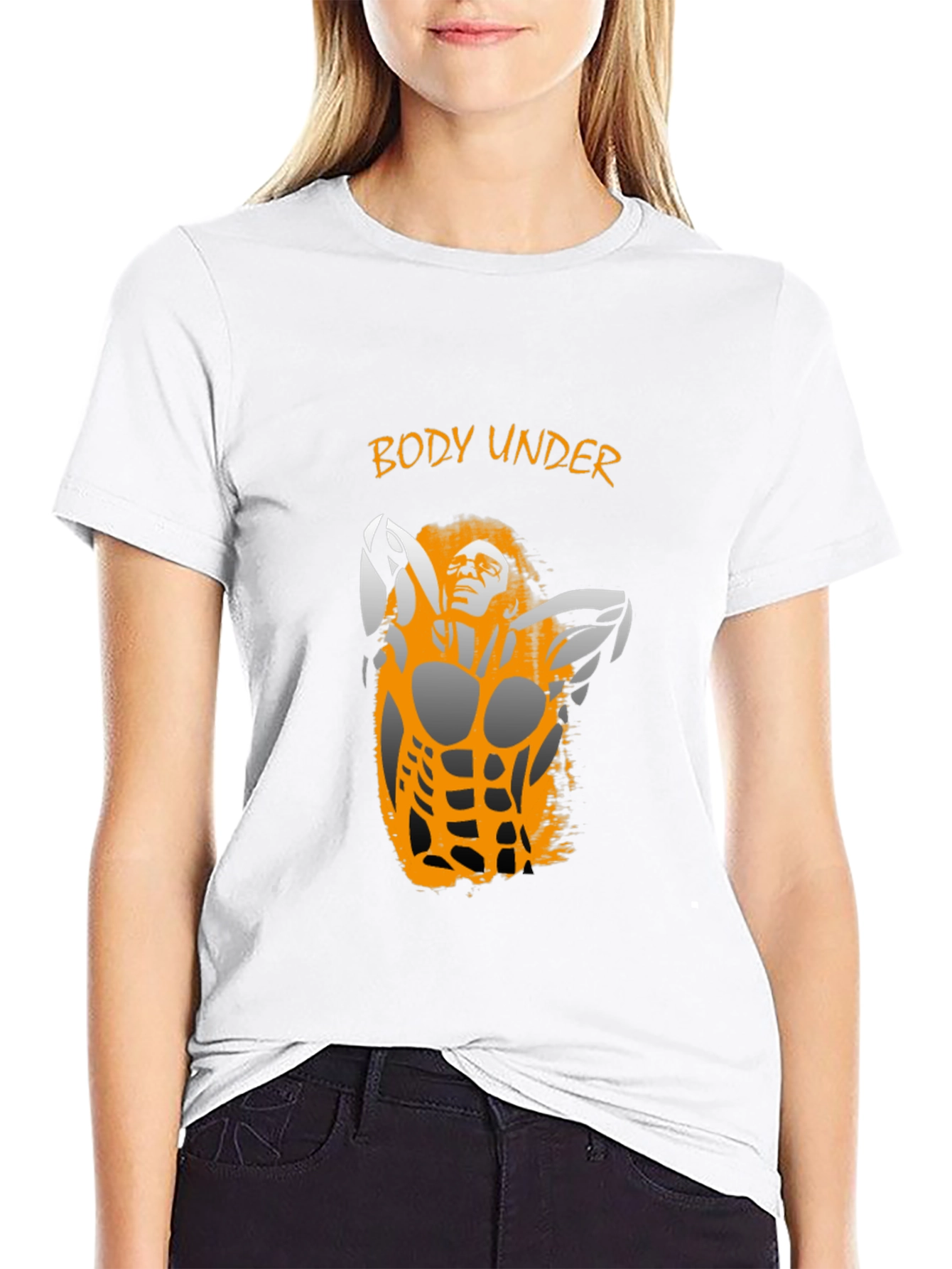 Body Under Graphic Tee - Black