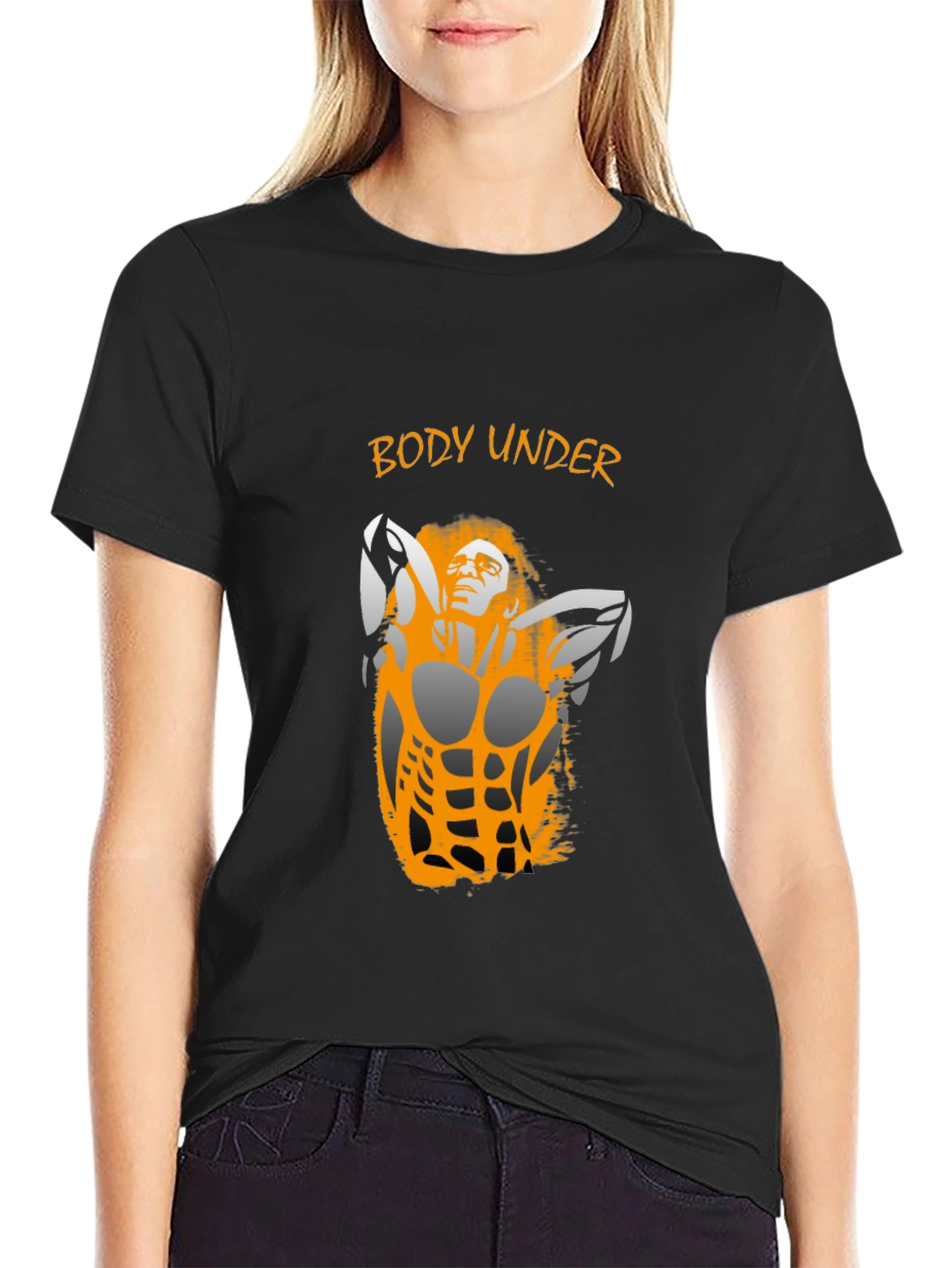 Body Under Graphic Tee - Black