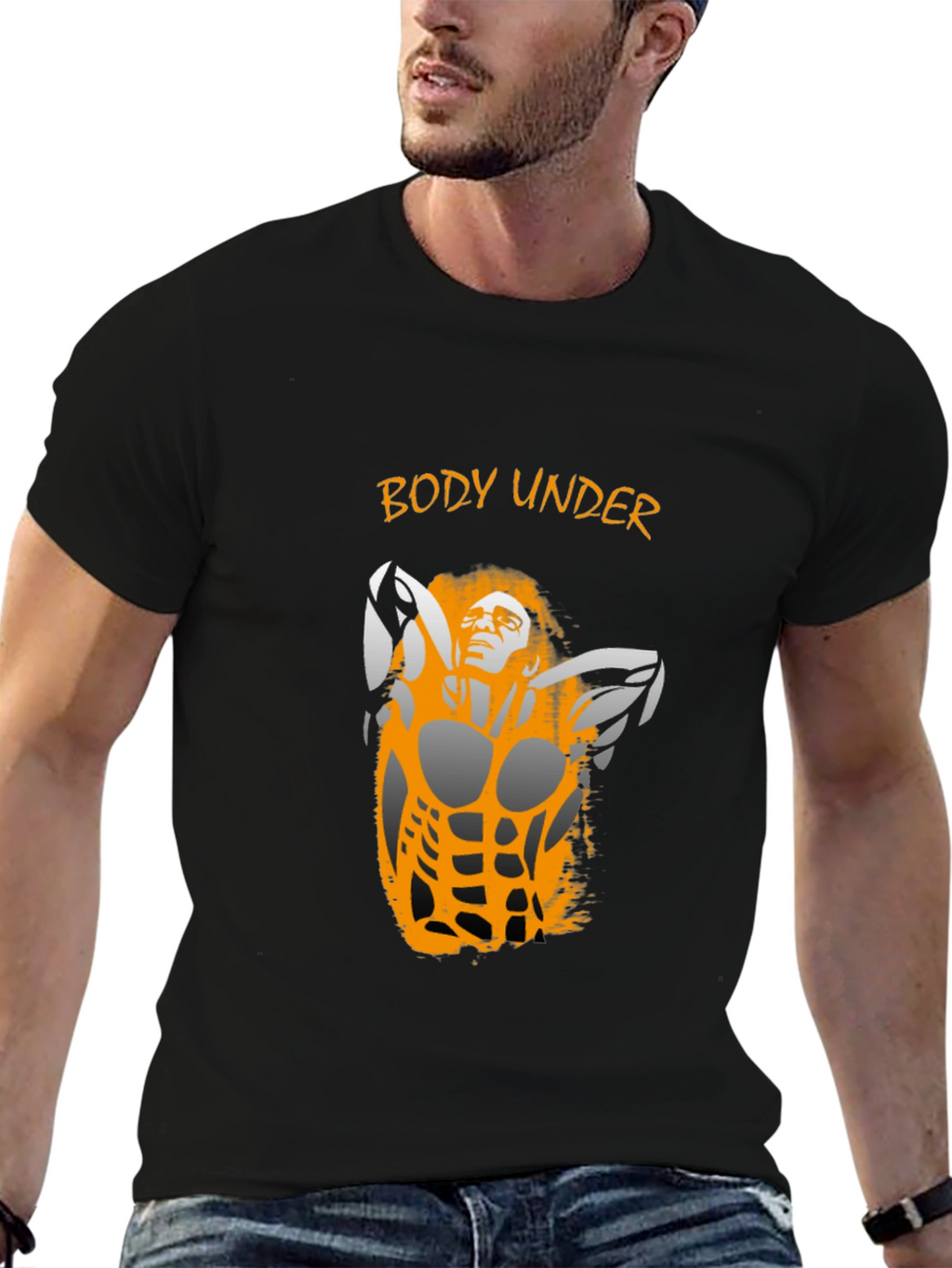 Body Under Graphic Tee - Black