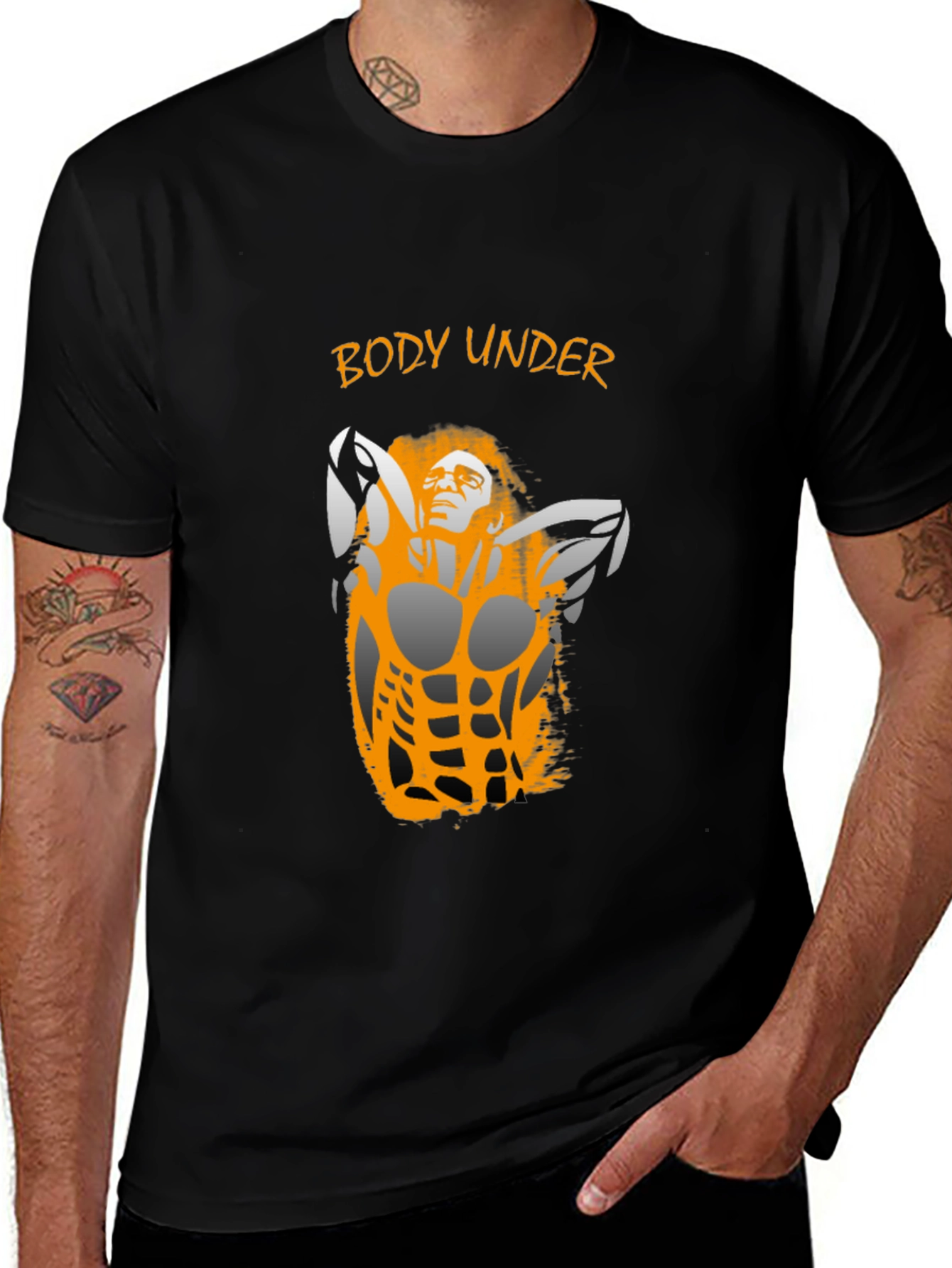 Body Under Graphic Tee - Black