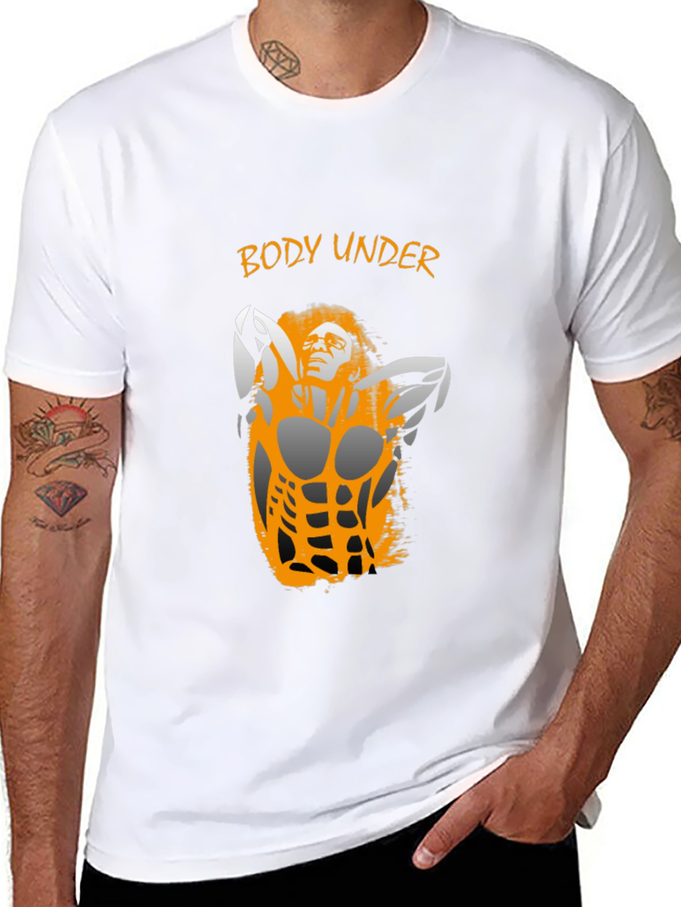 Body Under Graphic Tee - Black