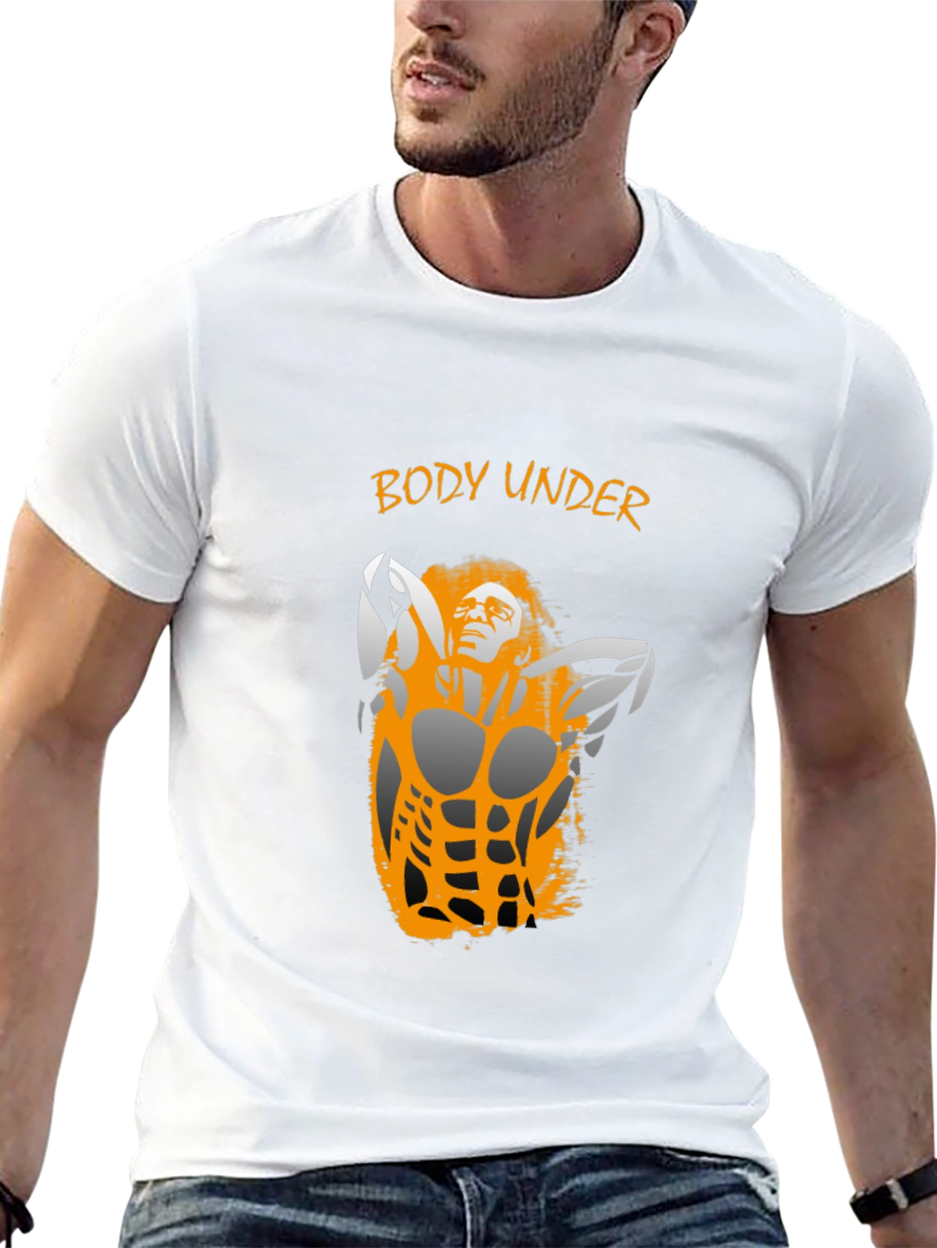 Body Under Graphic Tee - Black