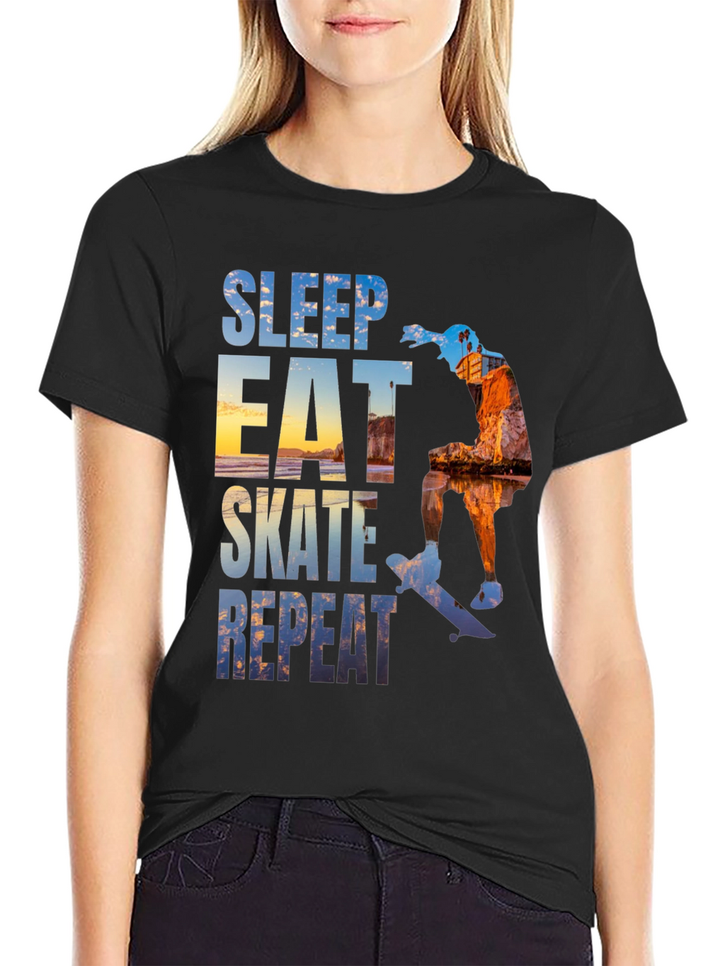 Sleep Eat Skate Repeat Graphic Tee