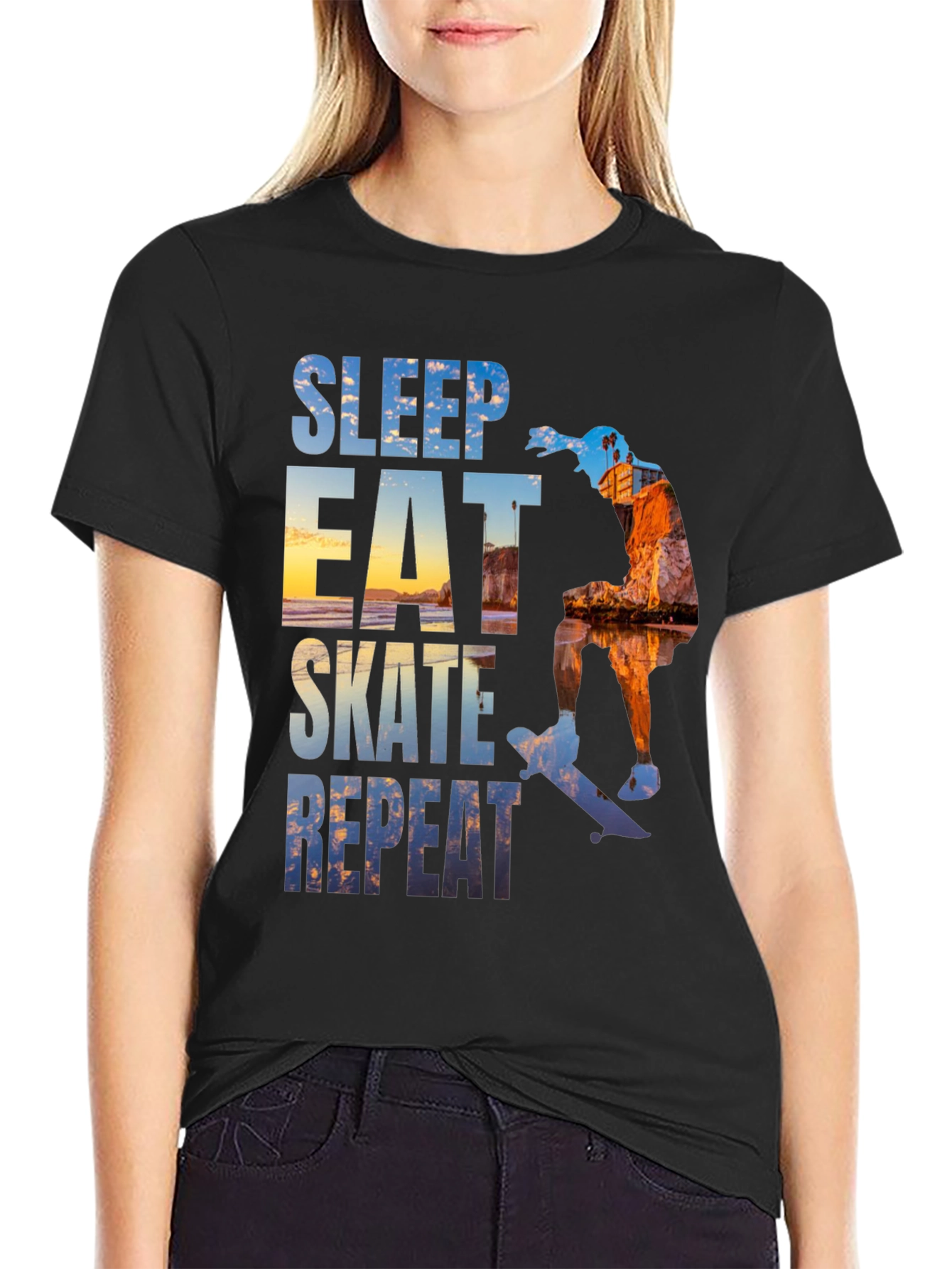 Sleep Eat Skate Repeat Graphic Tee
