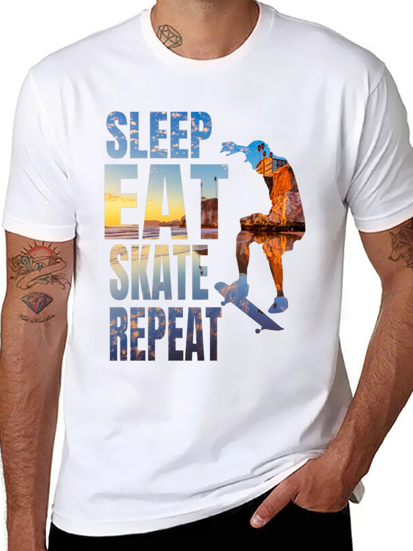 Sleep Eat Skate Repeat Graphic Tee
