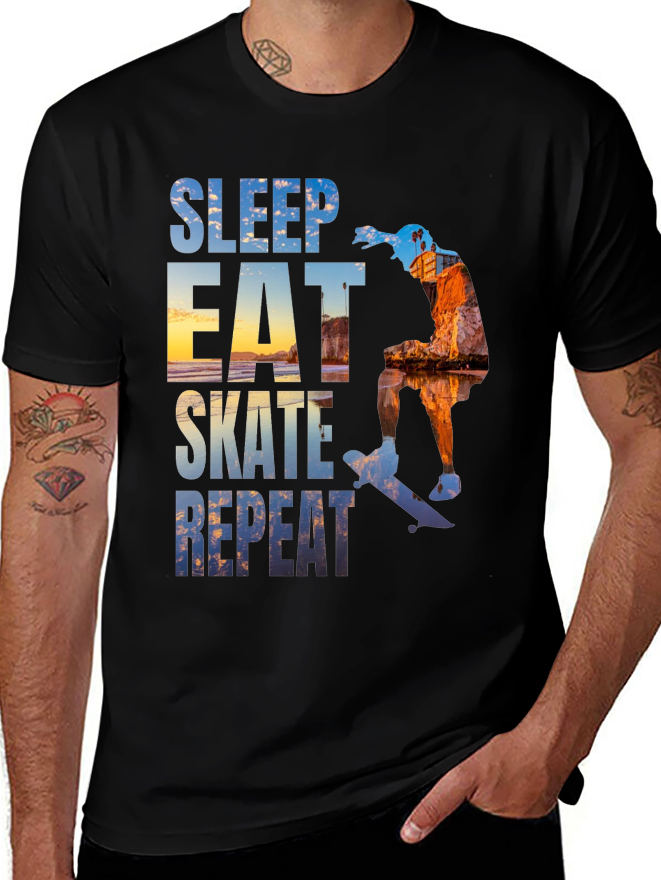 Sleep Eat Skate Repeat Graphic Tee