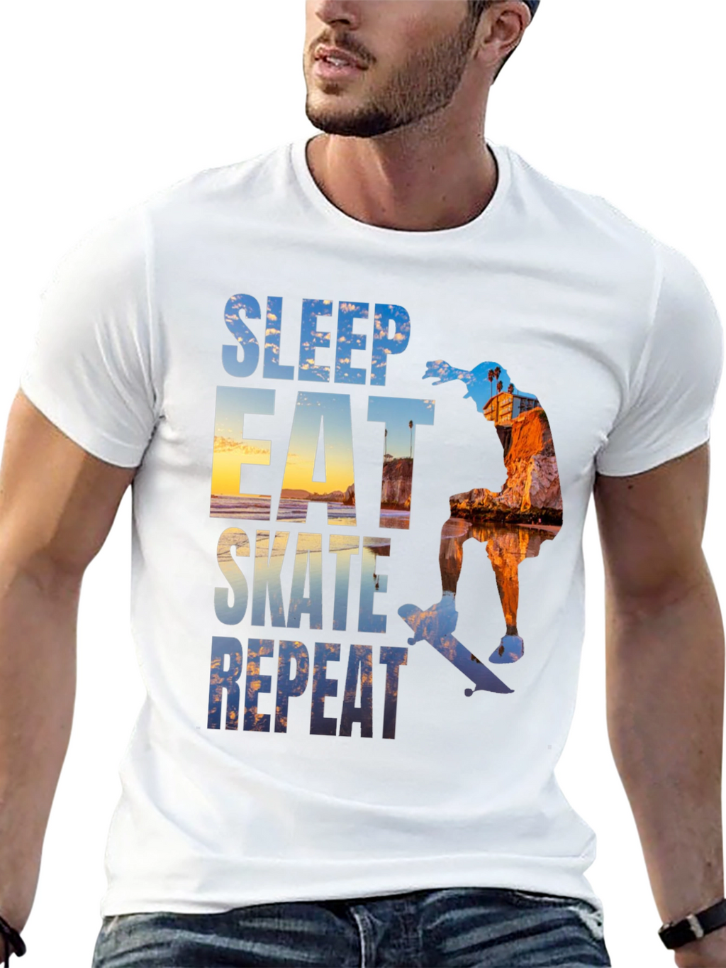 Sleep Eat Skate Repeat Graphic Tee