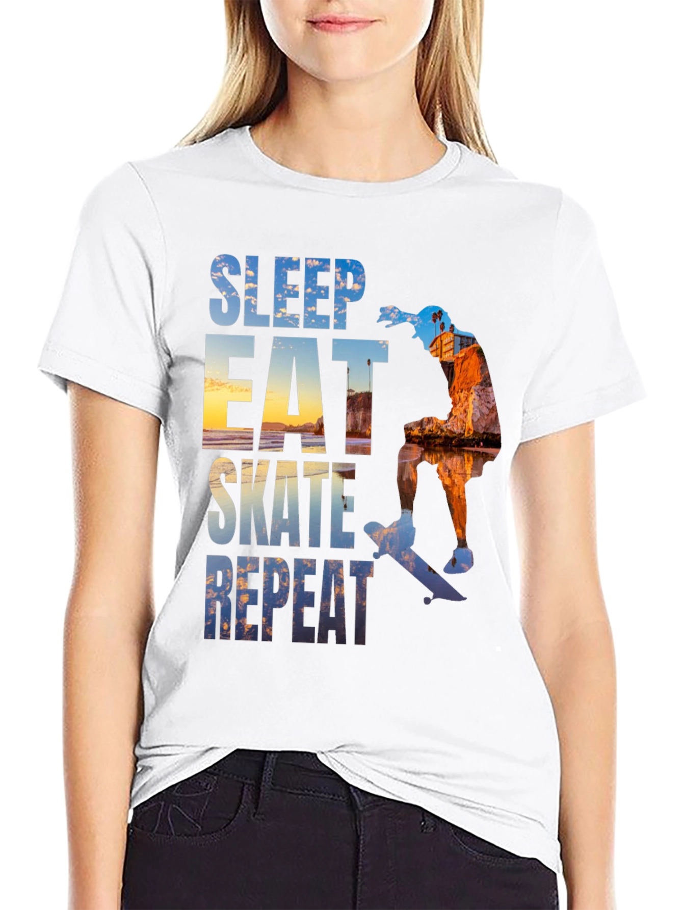 Sleep Eat Skate Repeat Graphic Tee