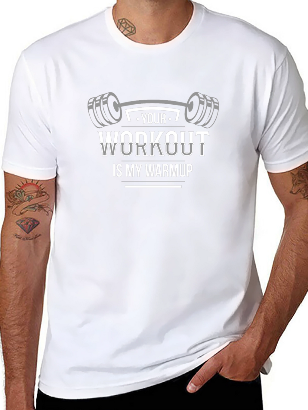 Workout is My Warmup Black T-Shirt