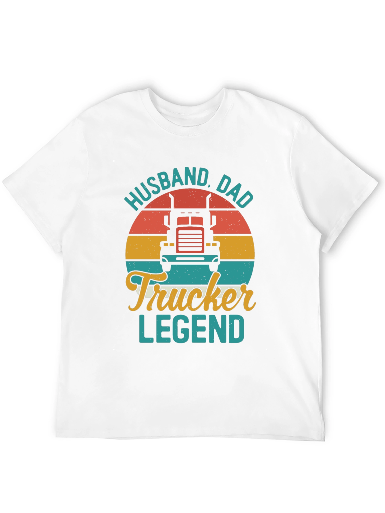 Husband Dad Trucker Legend Black T-Shirt