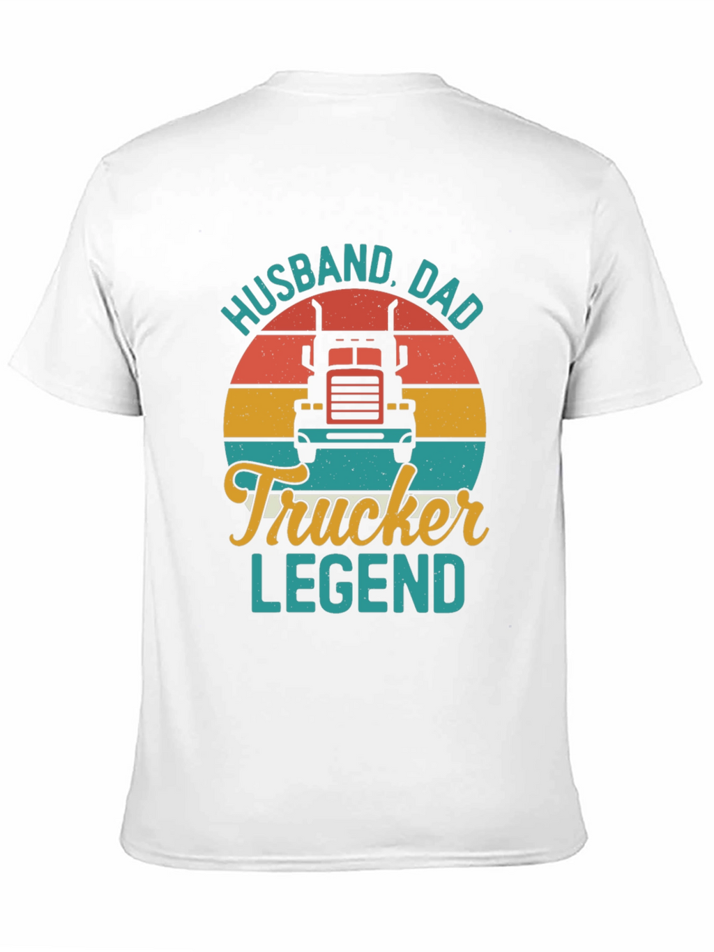 Husband Dad Trucker Legend Black T-Shirt