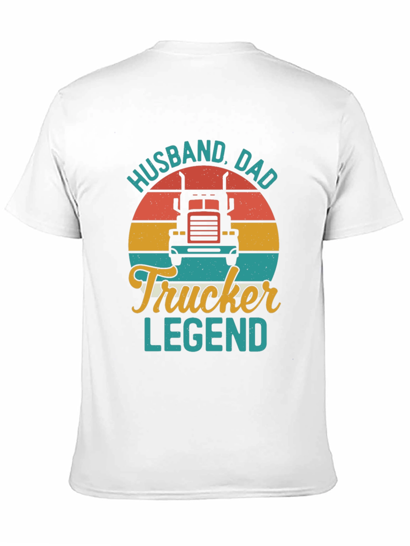 Husband Dad Trucker Legend Black T-Shirt