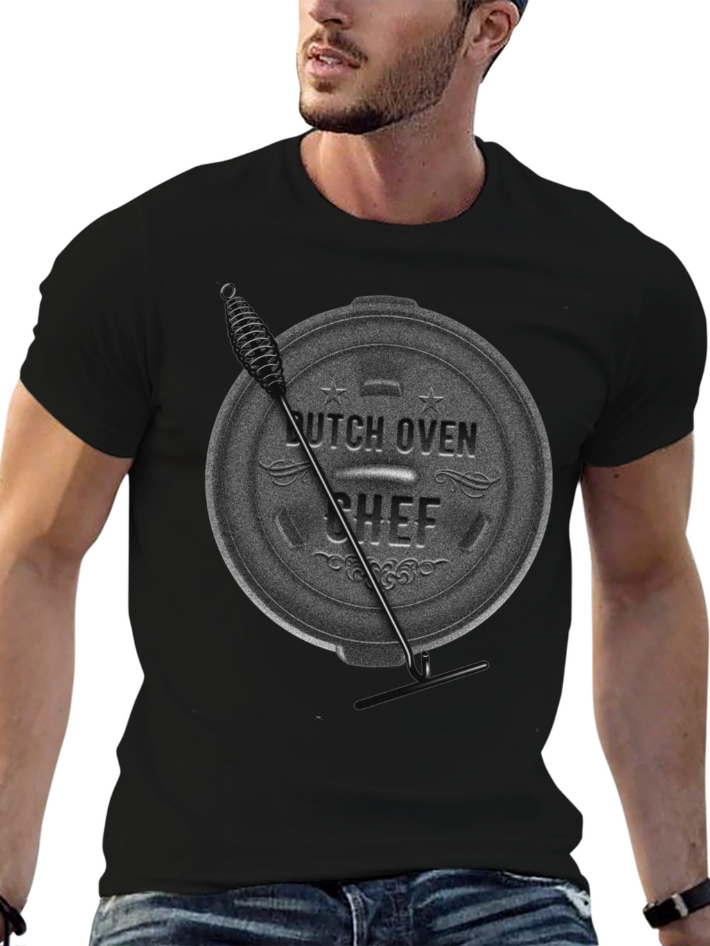 Dutch Oven Chef T-Shirt - Black