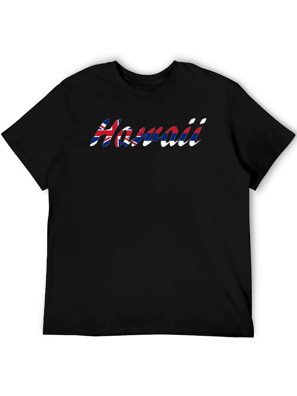 Hawaii Flag T-Shirt - Black Crew Neck Tee
