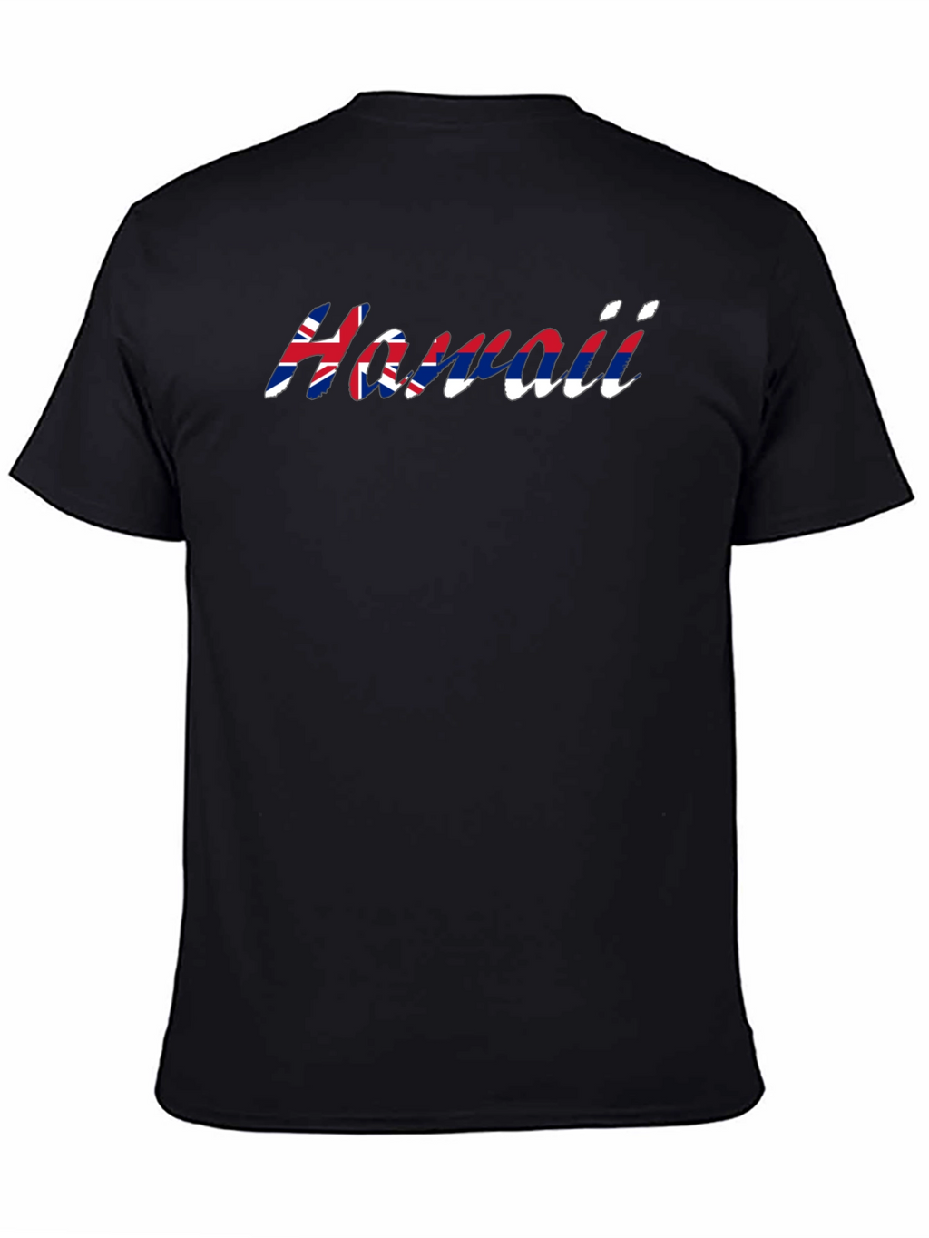Hawaii Flag T-Shirt - Black Crew Neck Tee