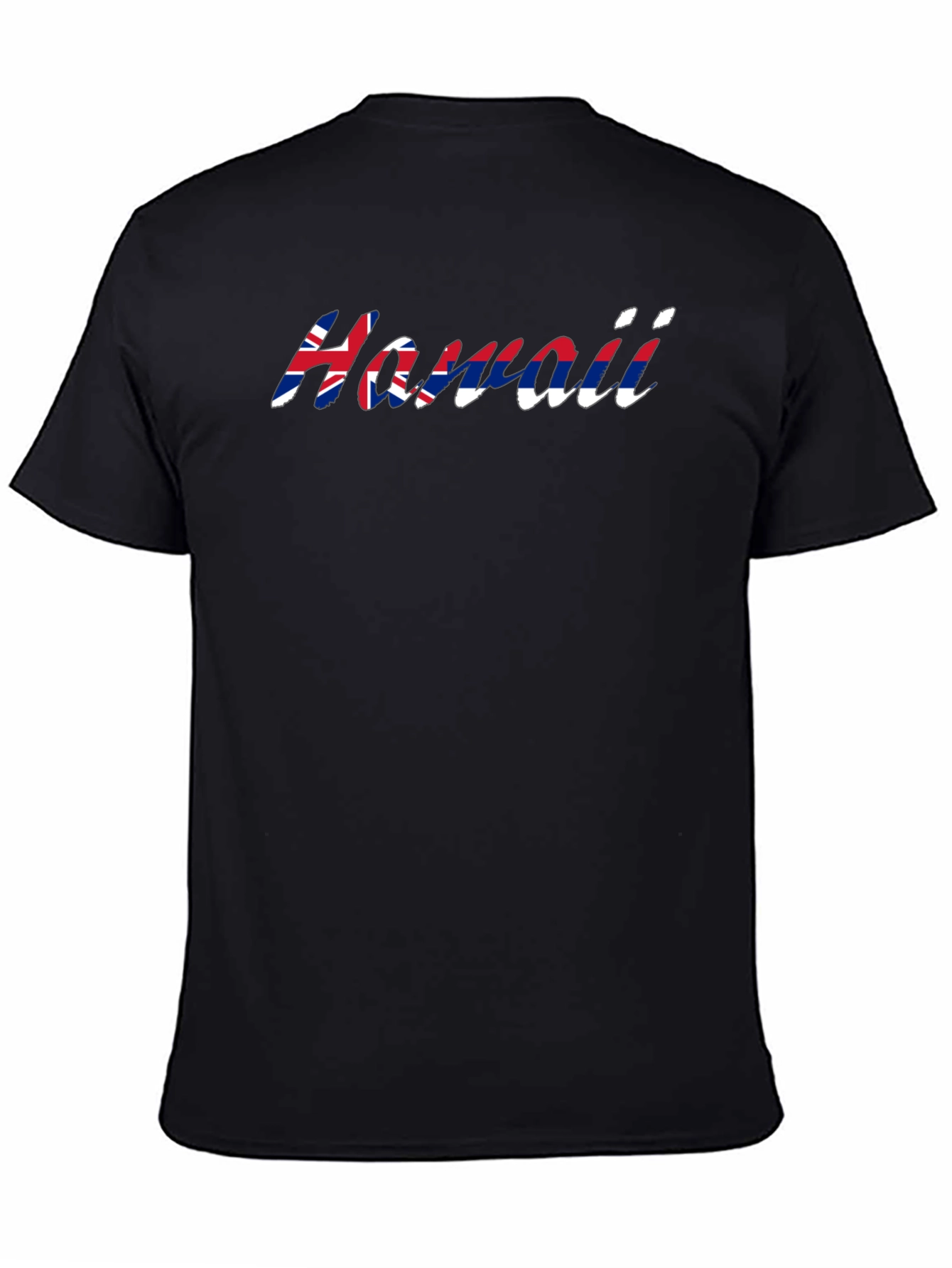 Hawaii Flag T-Shirt - Black Crew Neck Tee