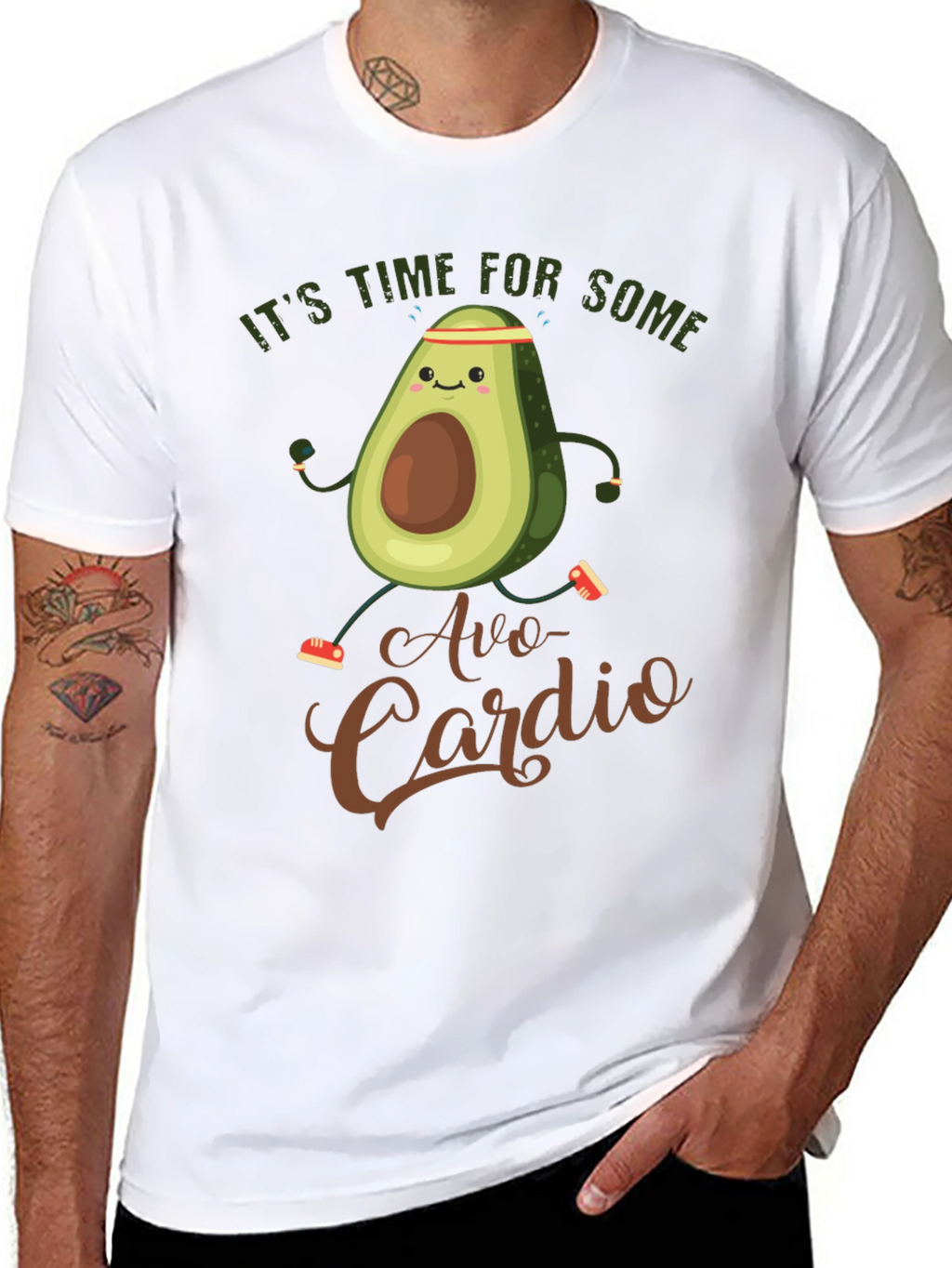 Avo-Cardio Funny Avocado Workout T-Shirt