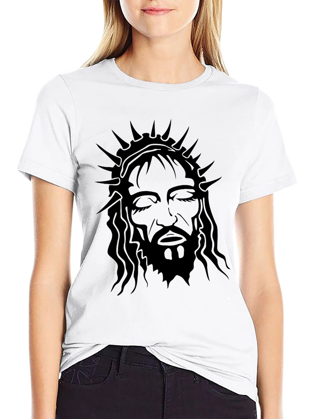 Black Jesus Crown Graphic Tee
