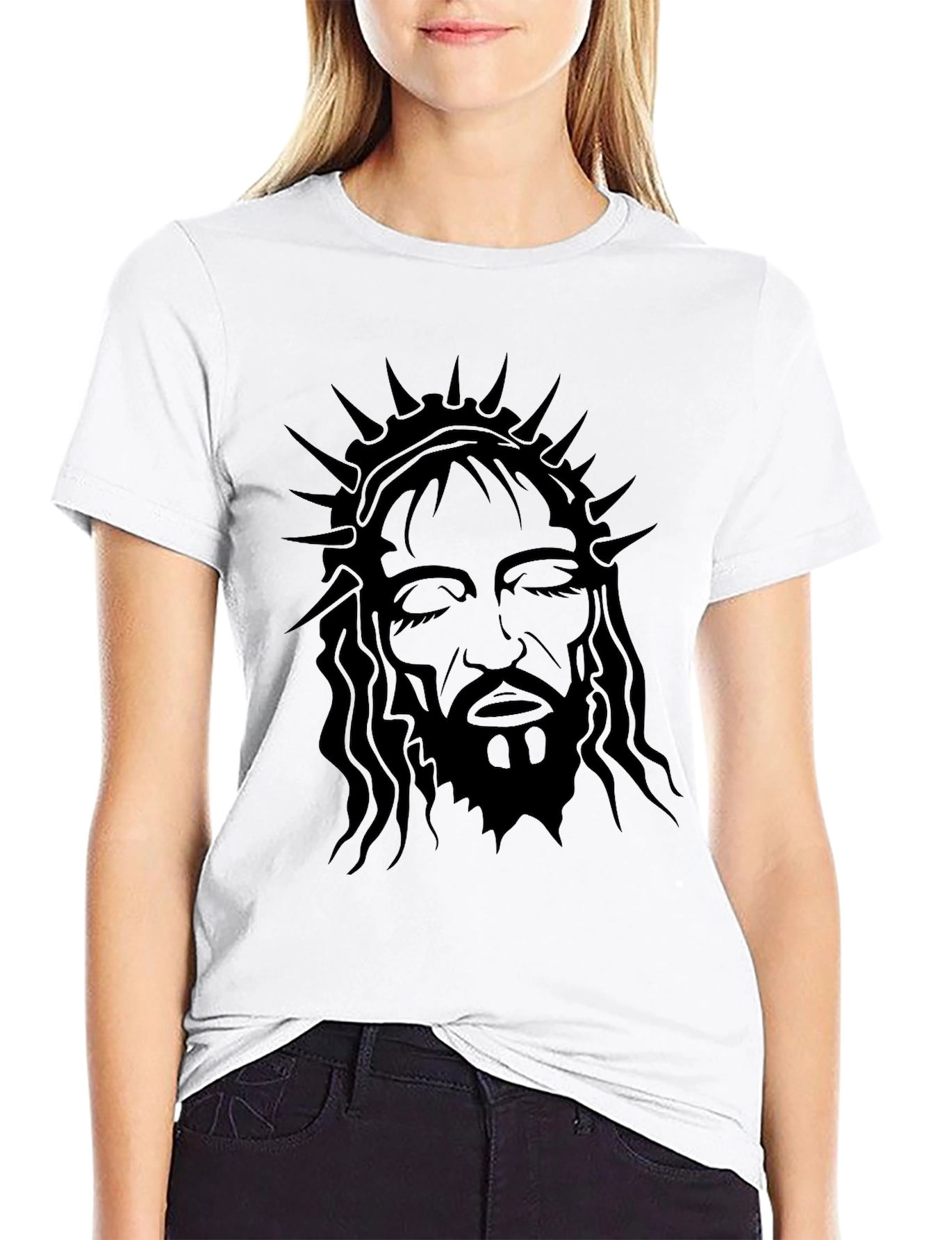 Black Jesus Crown Graphic Tee
