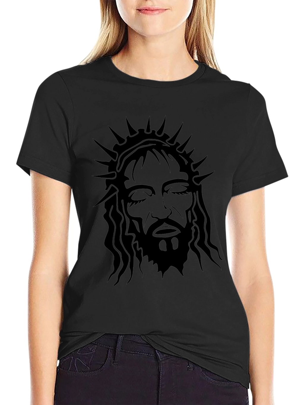 Black Jesus Crown Graphic Tee