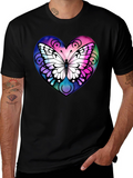 Butterfly Heart Graphic T-Shirt