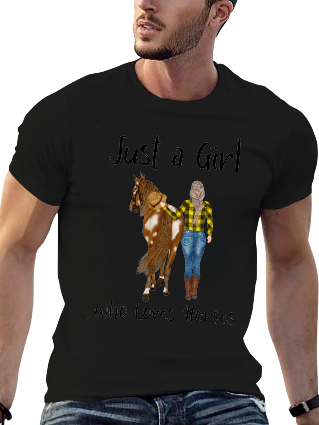 Just a Girl Who Loves Horses Graphic Tee