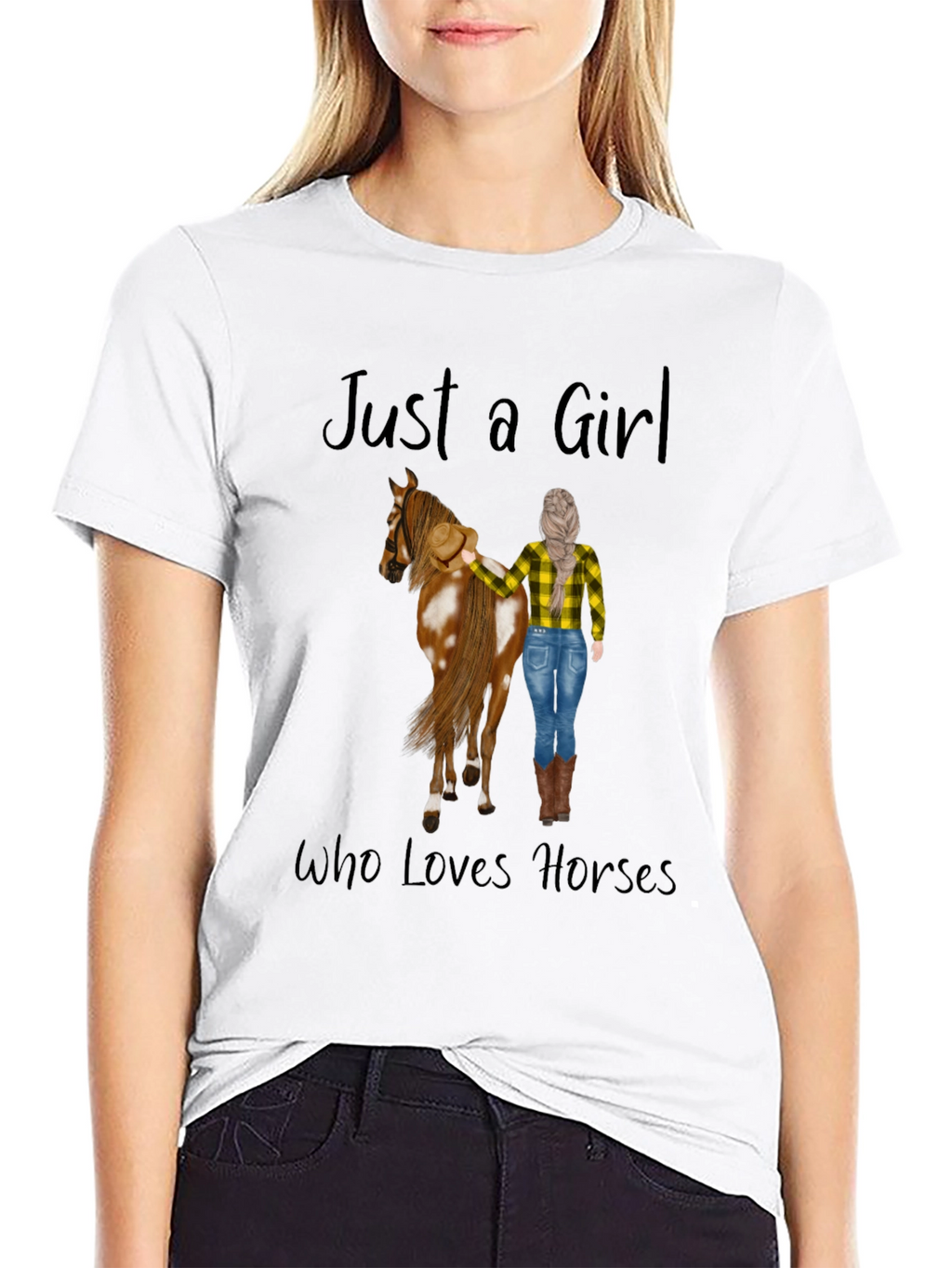 Just a Girl Who Loves Horses Graphic Tee
