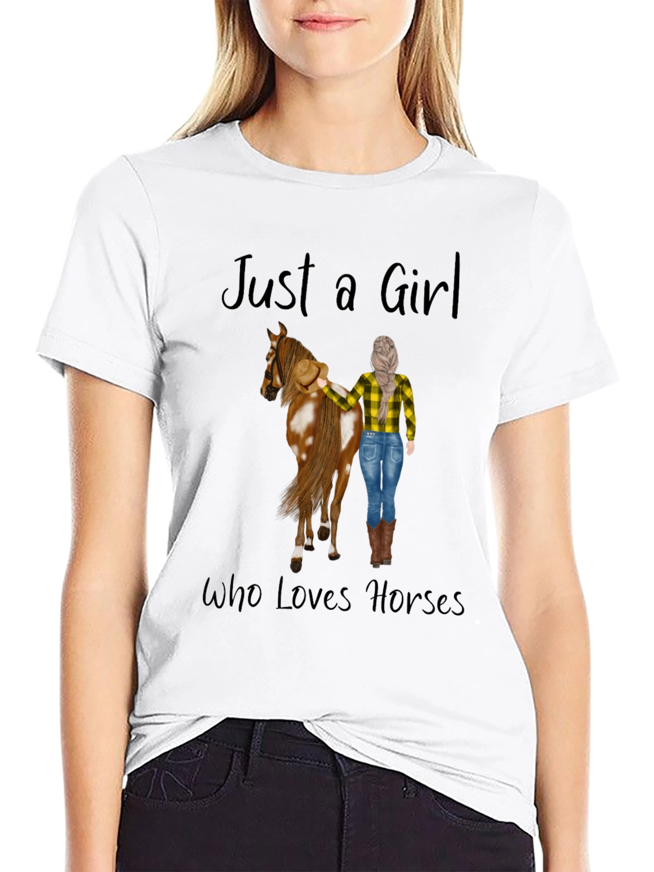 Just a Girl Who Loves Horses Graphic Tee