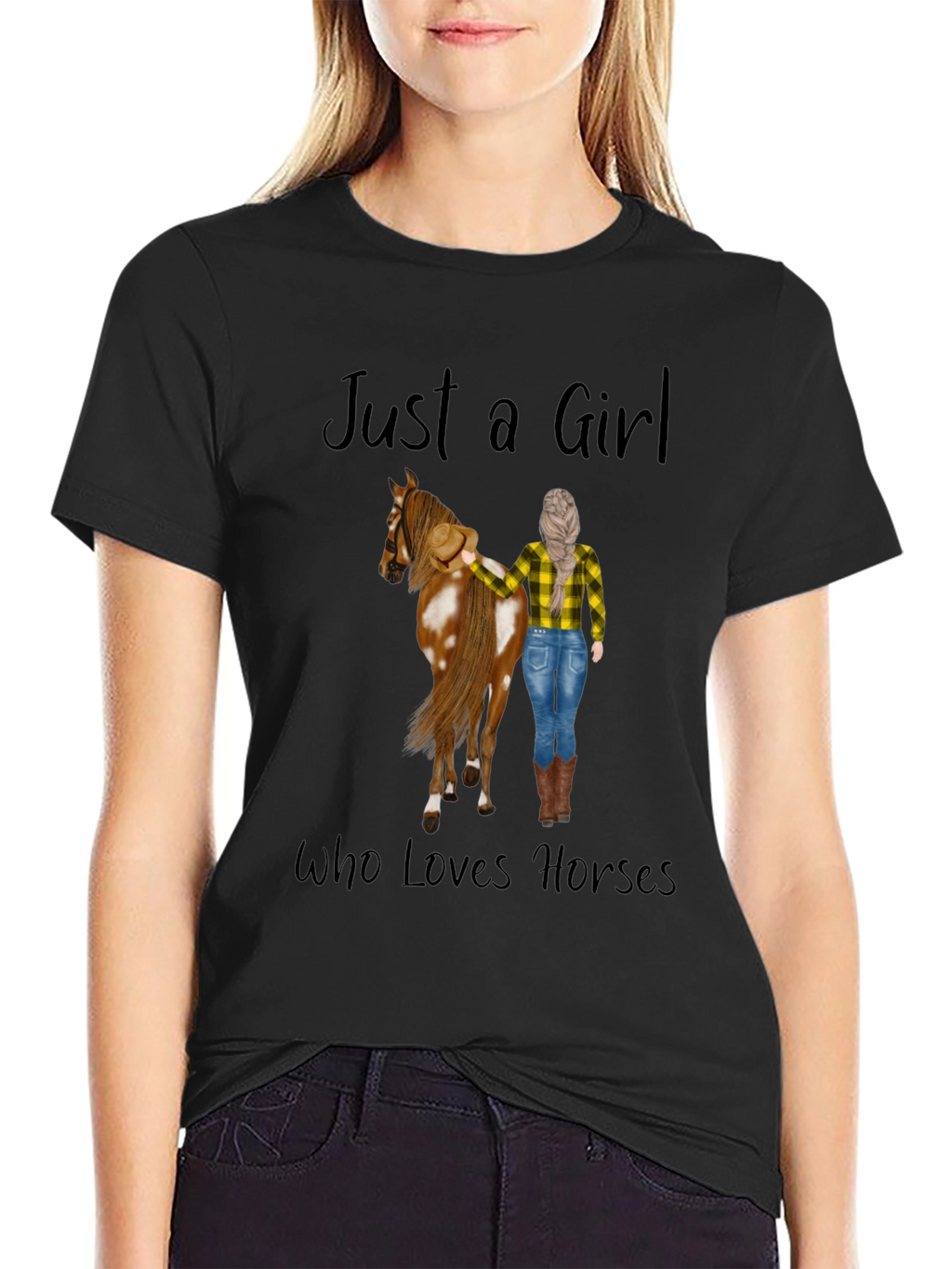 Just a Girl Who Loves Horses Graphic Tee