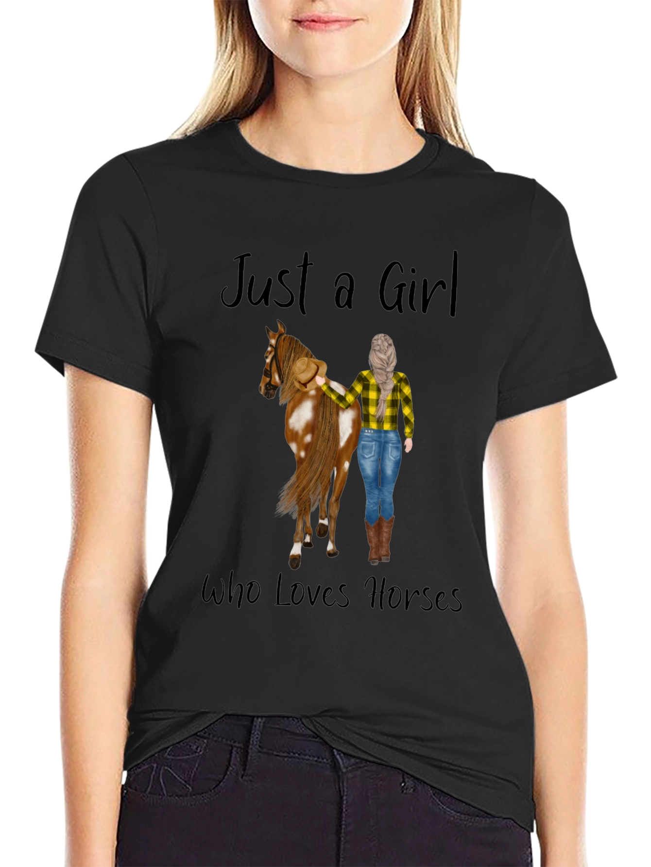 Just a Girl Who Loves Horses Graphic Tee